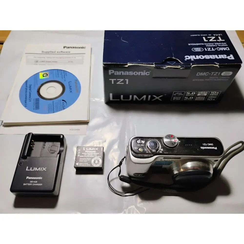 Panasonic DMC-TZ1 Digital Camera With Battery Charger & Box